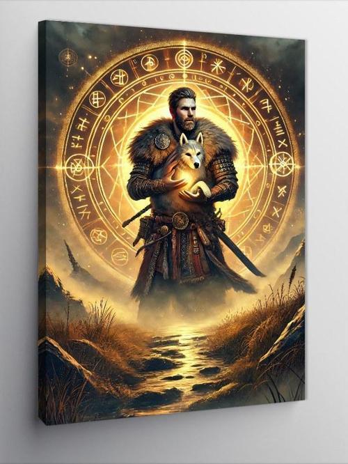 Kanvas Tablo Samuray ve Altın Çember