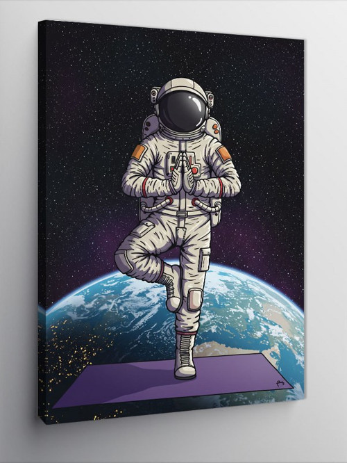 Kanvas Tablo Astronot ve Dünya Manzarası