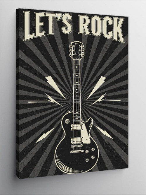 Kanvas Tablo Elektro Gitar Posteri