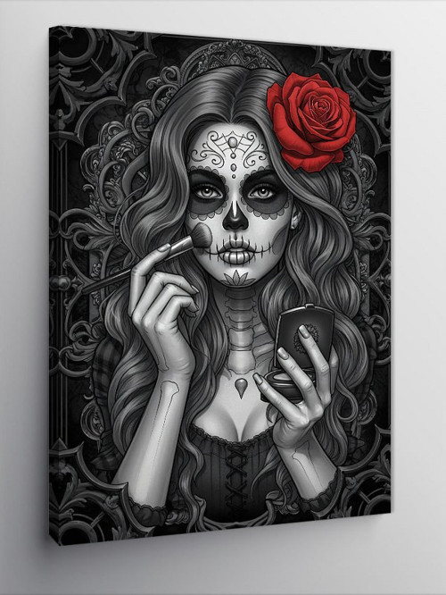 Kanvas Tablo La Catrina Kadın Figürü