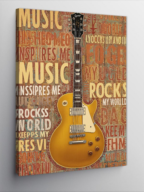 Kanvas Tablo Elektro Gitar ve Müzik Poster