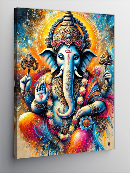 Kanvas Tablo Hindu Tanrısı Ganesha