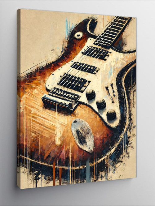 Kanvas Tablo Elektro Gitar ve Müzik