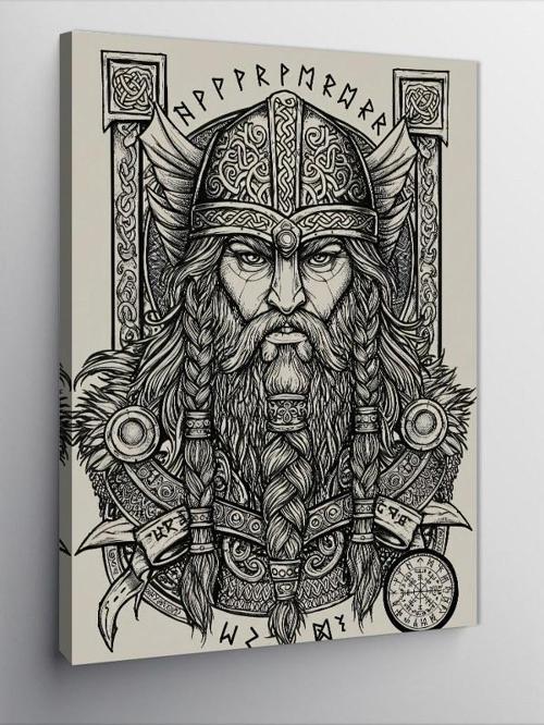 Kanvas Tablo Viking Portresi