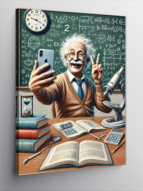 Kanvas Tablo Einstein ve Bilimsel Çizimler
