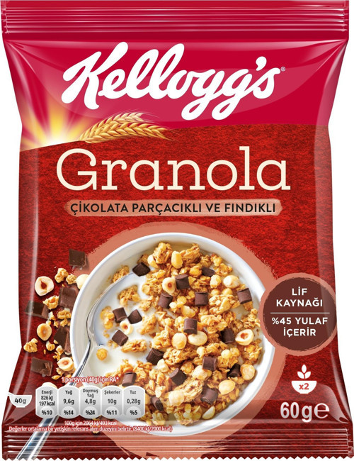 KELLOGGS GRANOLA ÇİK.&FIN.60Gx10