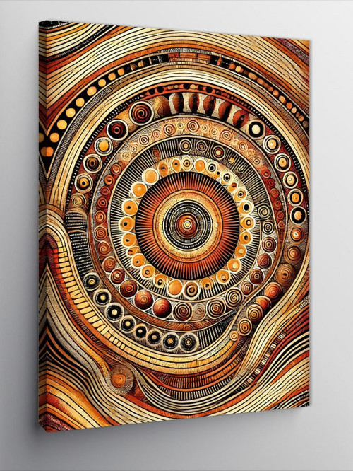 Kanvas Tablo Renkli Spiral ve Soyut Sanat