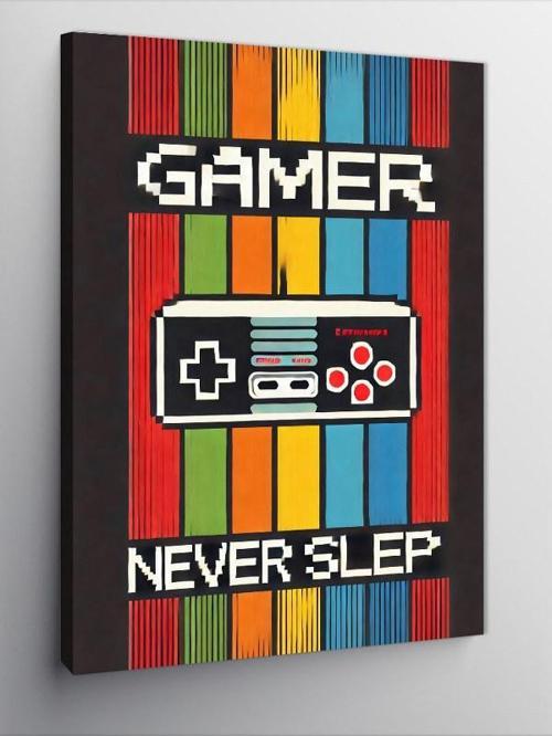 Kanvas Tablo Retro Oyuncu Afişi