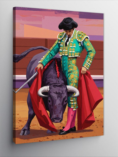 Kanvas Tablo Matador Ve Boğa Dansı