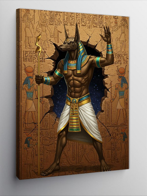 Kanvas Tablo Mısır Tanrısı Anubis