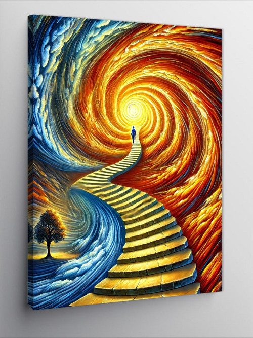 Kanvas Tablo Spiral Enerji Yolu