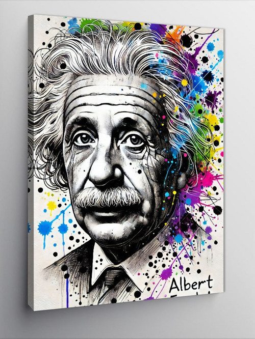 Kanvas Tablo Albert Einstein Portresi