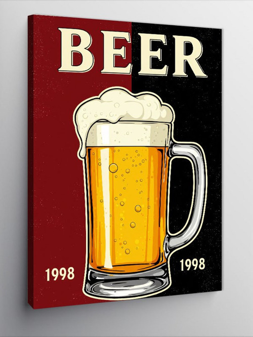 Kanvas Tablo Bira Afişi "Beer 1998"