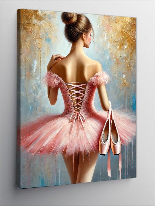 Kanvas Tablo Pembe Tütülü Dansçı