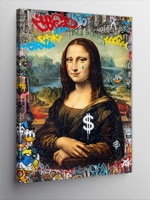 Kanvas Tablo Dolar Mona Lisa