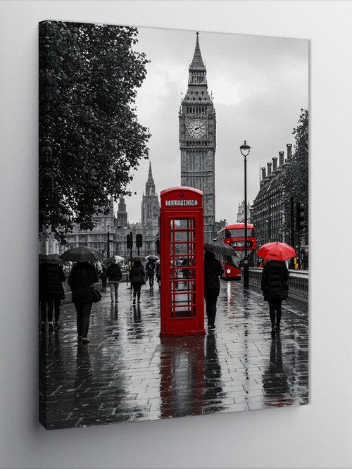 Kanvas Tablo Big Ben Ve Telefon Kulübesi