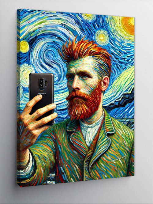 Kanvas Tablo Selfie Çeken Adam