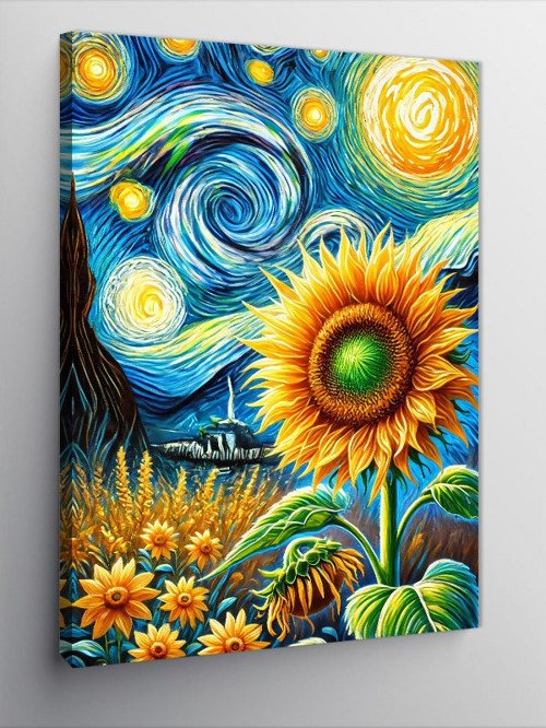 Kanvas Tablo Van Gogh Tarzı Ayçiçekleri