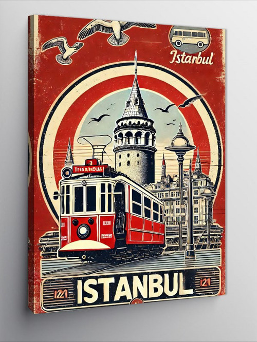 Kanvas Tablo İstanbul Ve Retro Tramvay