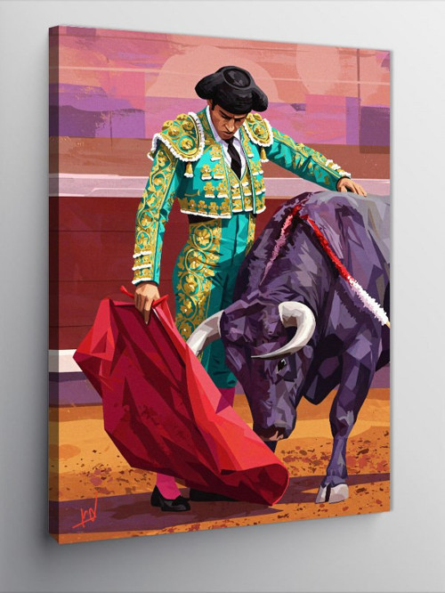 Kanvas Tablo Matador Ve Boğa Güreşi
