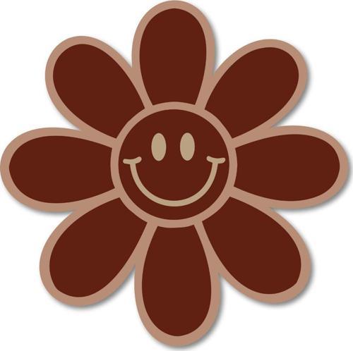 El Yapımı Ahşap Üç Boyutlu Smile Papatya Duvar Süsü