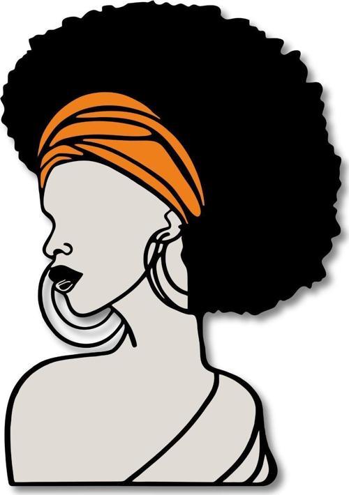 El Yapımı Üç Boyutlu Ahşap Afrikalı Kız Ev Ve Ofis Duvar Dekoru