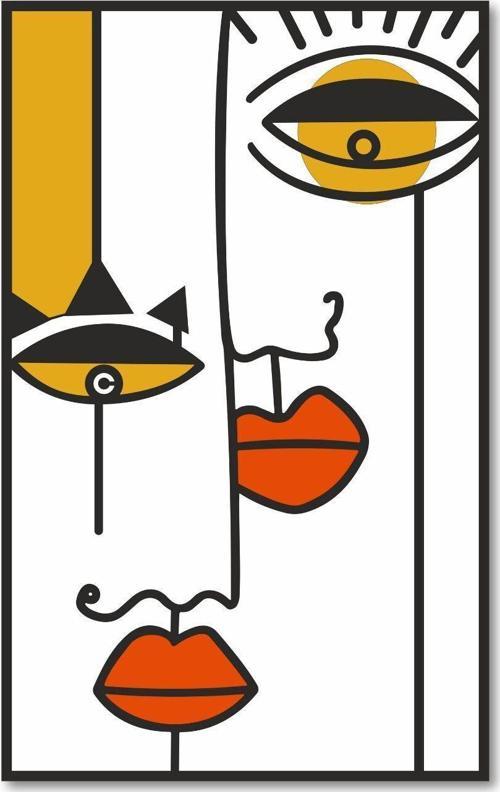 El Yapımı Üç Boyutlu Ahşap Picasso Sanatı Temalı Ev, Ofis, Kafe Duvar Dekoru