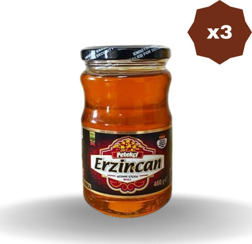 Erzincan Süzme Çiçek Balı 460 Gr - (3 Adet)