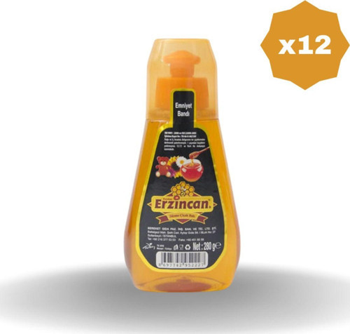 Erzincan Süzme Çiçek Balı Sıkma 280 Gr - (12 Adet)