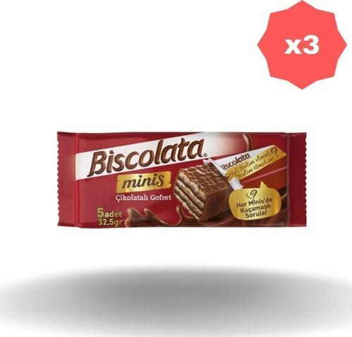 Şölen Biscolata Mini Fındık Kremalı Gofret 32,5 Gr X 3 Adet