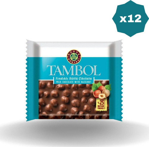 Tambol Fındıklı Çikolata 77 Gr - (12 Adet)