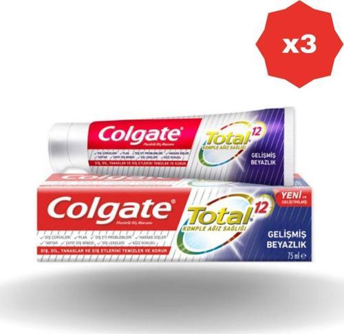 Total Gelişmiş Beyazlık Diş Macunu 75 Ml - (3 Adet)