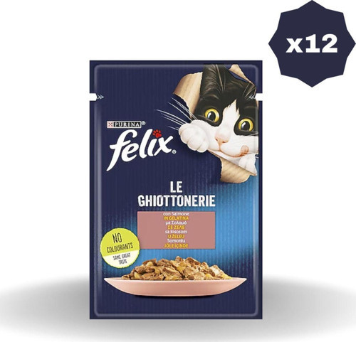 Kedi Yaş Mama Somonlu 85 Gr - (12 Adet)