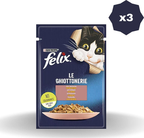 Kedi Yaş Mama Somonlu 85 Gr - (3 Adet)