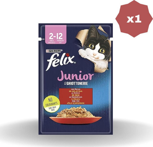 Kedi Yaş Mama Yavru Sığır Etli 85 Gr - (1 Adet)