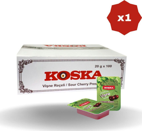 Piknik Vişne Reçeli 20 Gr 100'Lü - (1 Paket)