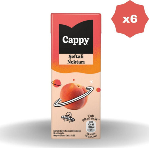 Şeftali Meyve Nektarı 200 Ml - (6 Adet)