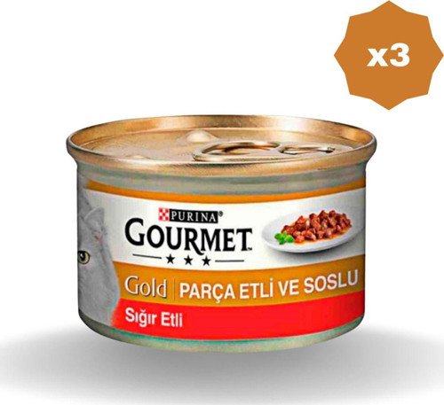 Gold Parça Etli Sığır Etli 85 Gr - (3 Adet)
