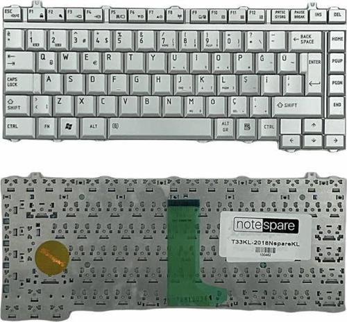 Toshiba Satellite A300-24Z Uyumlu Laptop Klavye Gri TR