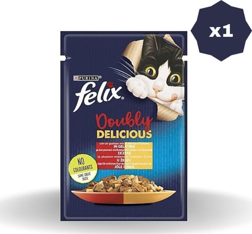 Kedi Yaş Mama Çifte Lezzet Sığır Tavuklu 85 Gr - (1 Adet)