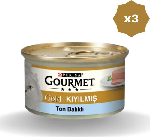 Gold Kedi Yaş Mama Kıyılmış Tonlu 85 Gr - (3 Adet)