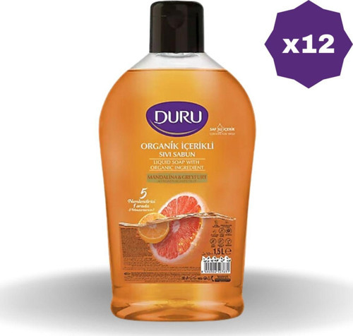 Sıvı Sabun Mandalina&Greyfurt 1.5Lt- (12 Adet)