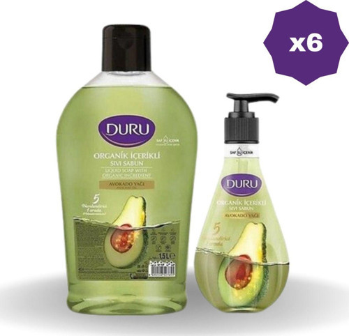 Sıvı Sabun(1500 Ml+500Ml) Avokado - (6 Adet)
