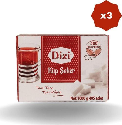 Dizi Küp Şeker 405'Li 1000 Gr - (3 Adet)