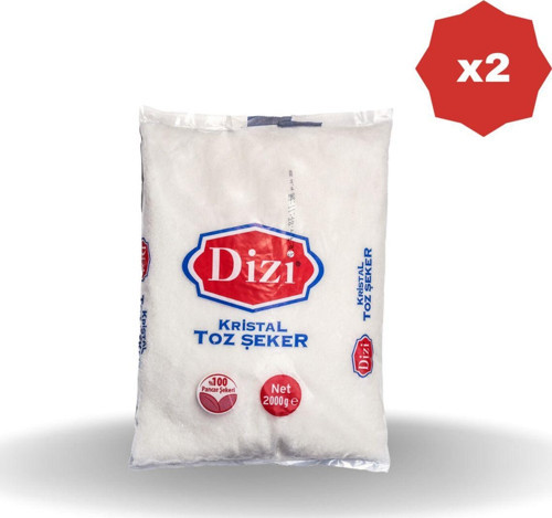 Dizi Toz Şeker 2 Kg - (2 Adet)