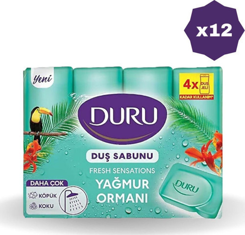 Fresh Duş Sabunu 4'Lü Yağmur Ormanı 150 Gr - (12 Adet)