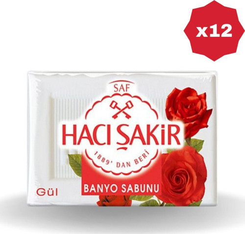 Hacışakir Gül Sabunu 600 Gr - (12 Adet)