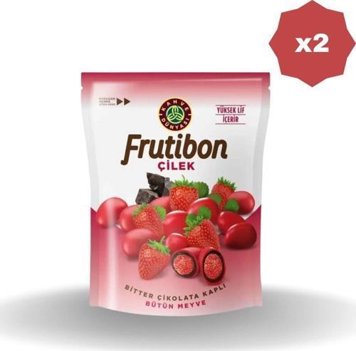 Frutibon Bitter Çikolata Kaplı Çilekli Draje 50 Gr - (2 Adet)
