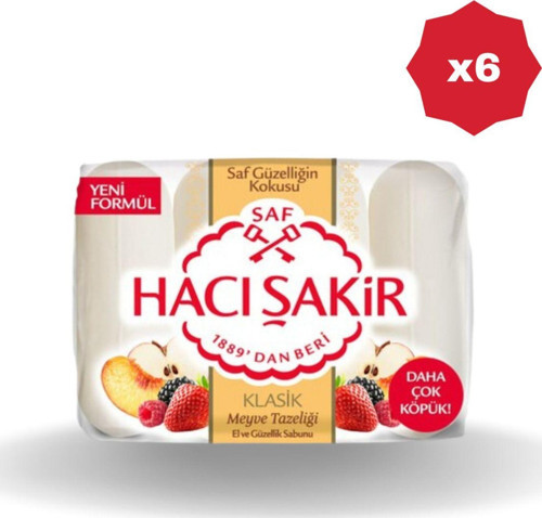 Hacışakir Güzellik Sabunu Meyve Tazeliği 4X70 Gr - (6 Adet)