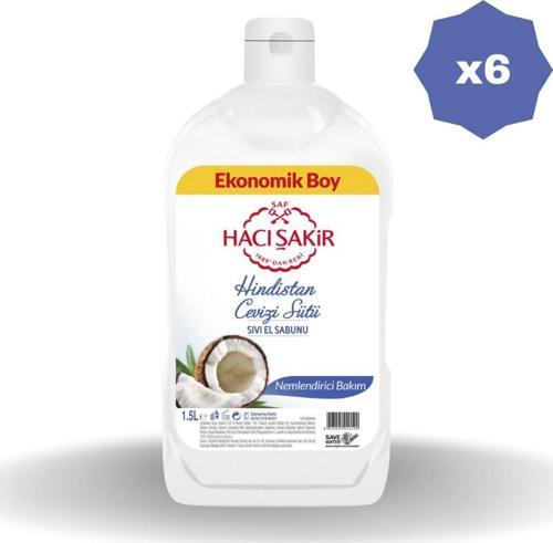 Hacişaki̇R Hi̇Ndi̇Stan Cevi̇Zli̇ Sivi Sabun 1500 Ml - (6 Adet)